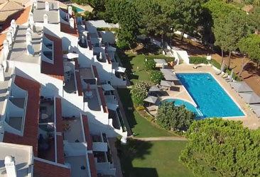 Elevated View Of The Recreation Area Quinta Do Lago Vale Do Lobo Algarve Faro Almansil Portugal Vilaverde