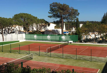 Uitzicht Op De Tennisbanen Quinta Do Lago Vale Do Lobo Algarve Algarve Faro Almansil Vilaverde